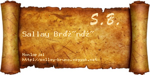 Sallay Brúnó névjegykártya